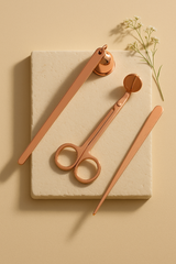 Kerzenzubehör-Set – Schere, Dochtlöscher, Kerzenlöscher