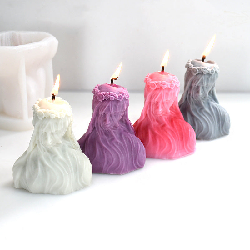 Silikonform für Kerzen - Braut