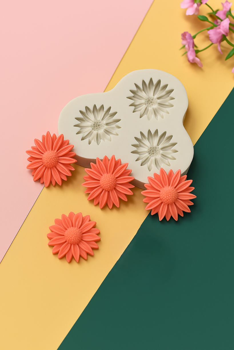 Silicone candle mold - flowers RS1-598