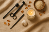 Kerzenzubehör-Set – Schere, Dochtlöscher, Kerzenlöscher