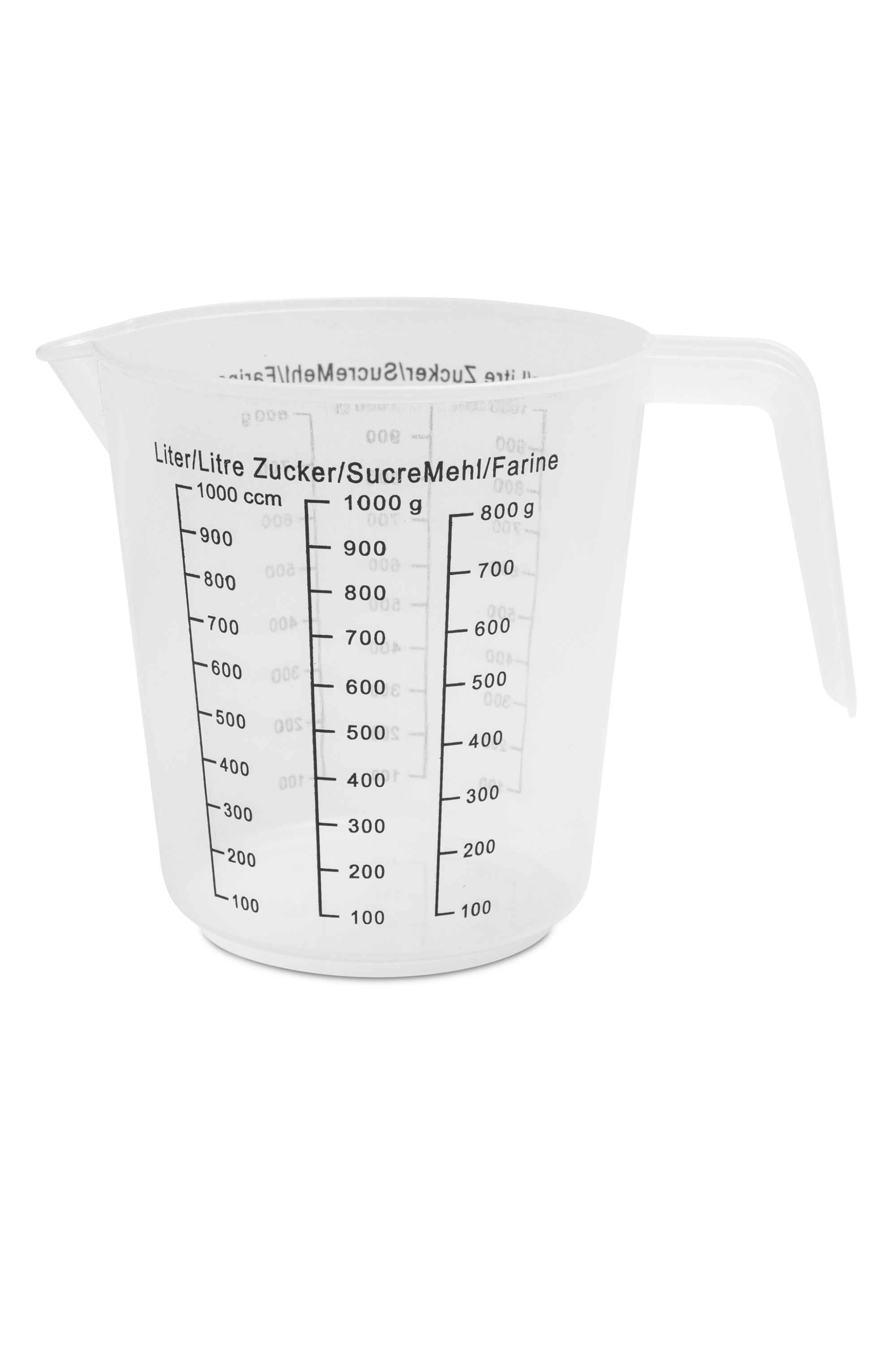 Messbecher für Flüssigkeiten, Plastikmessbecher, 1000 ml