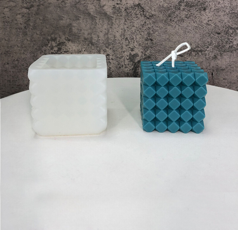 Silikonform für Kerzen - Rhombus-Würfel