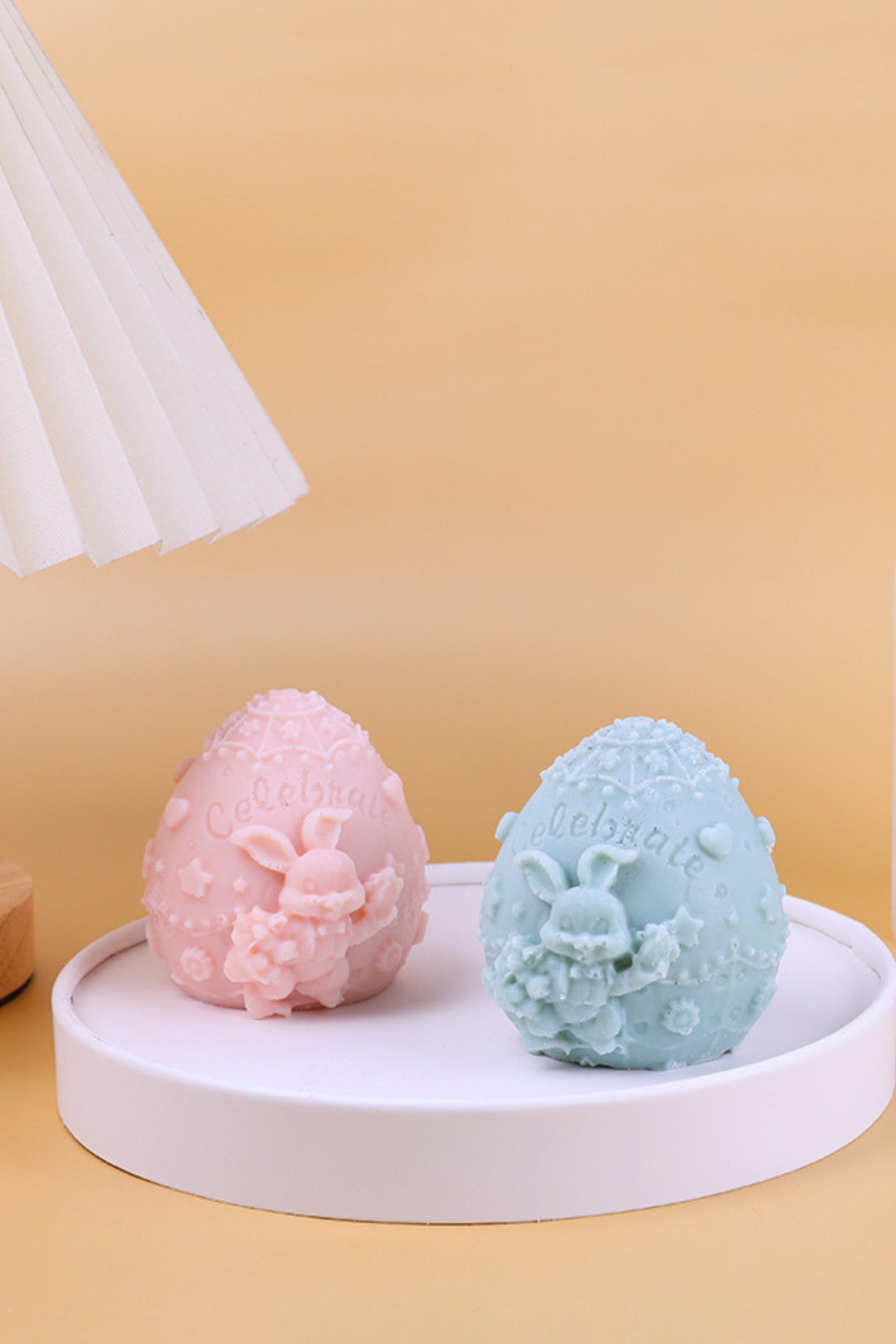 Silicone candle mold - Easter egg designs