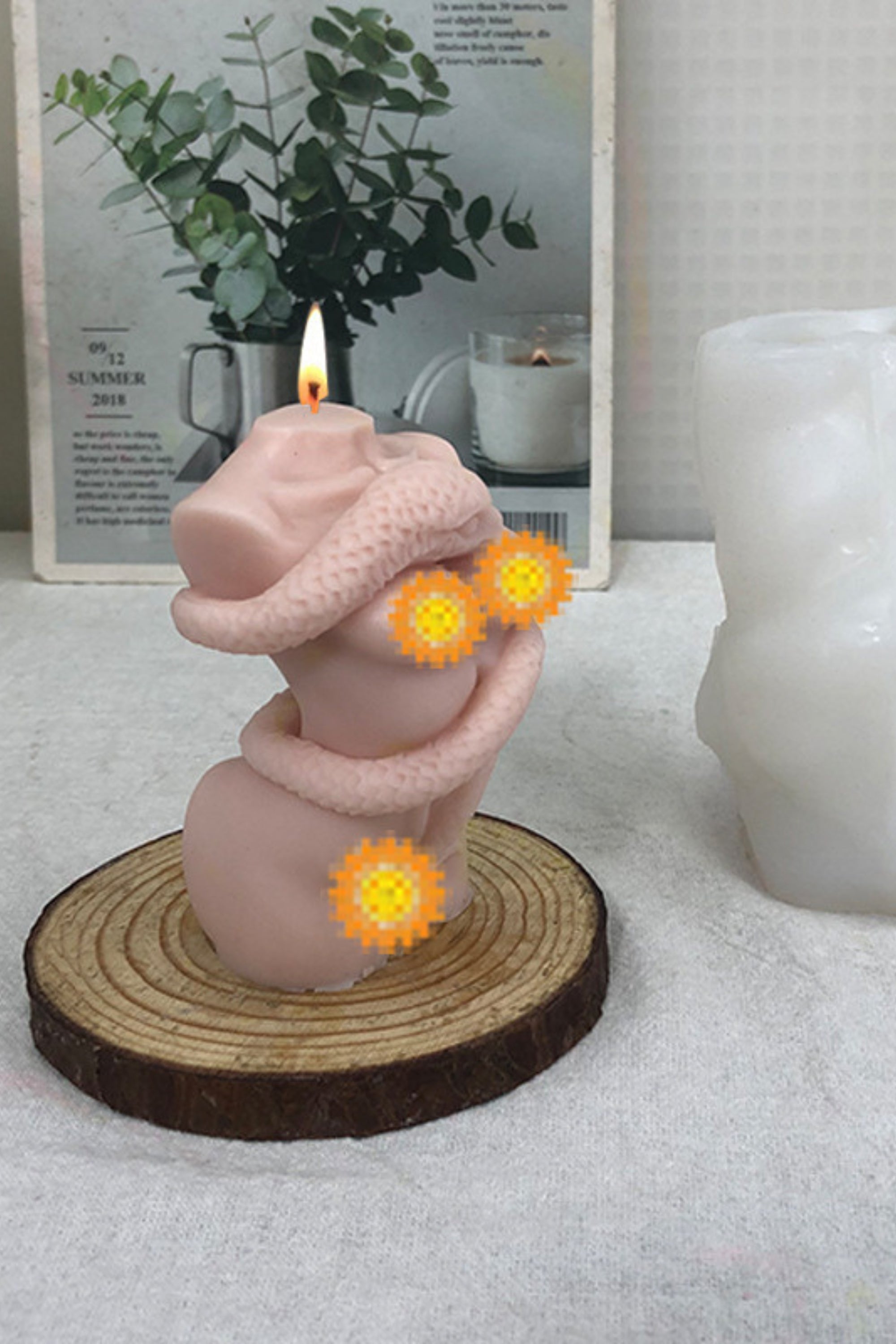 Silicone mold for candles - woman with a snake