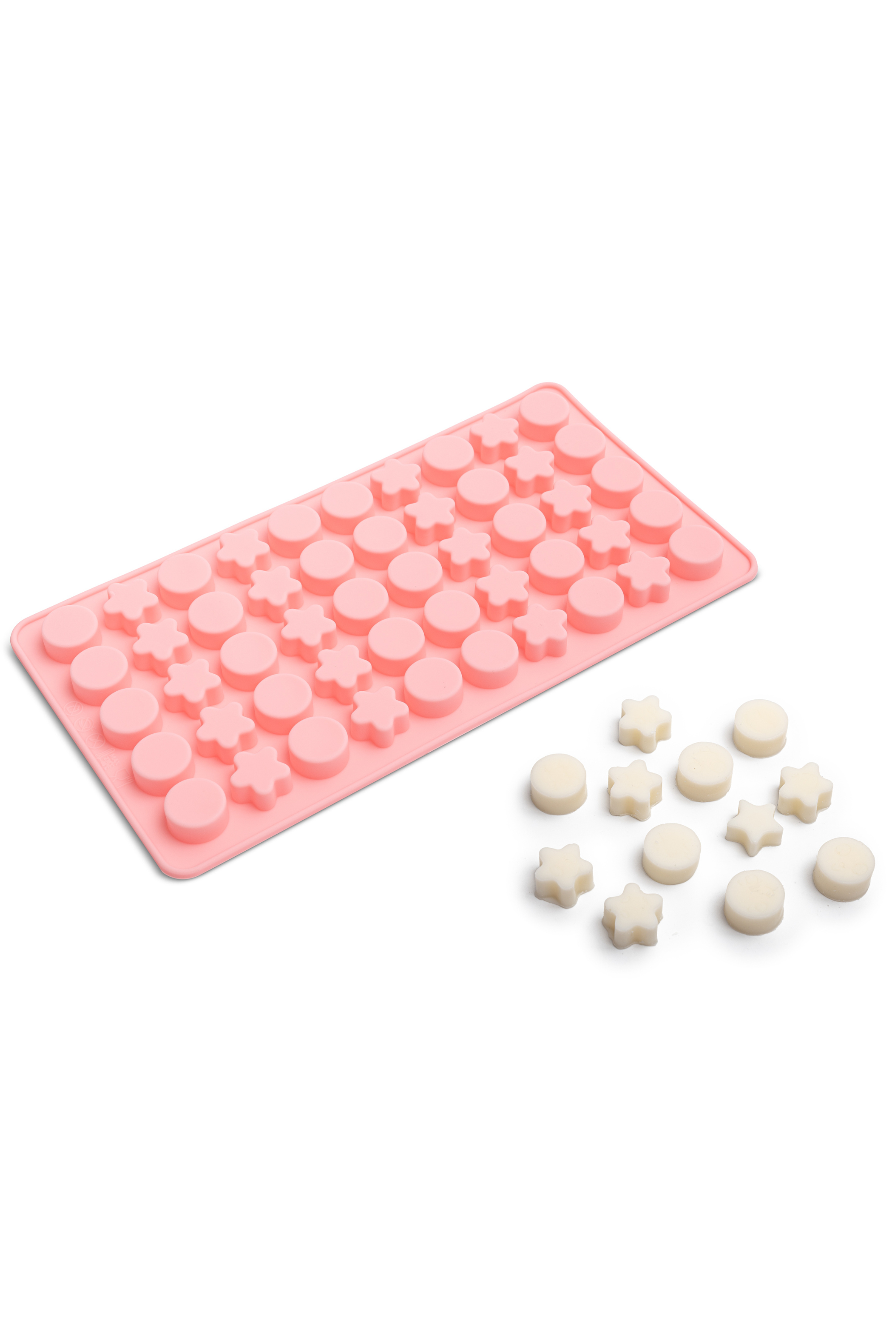 Silicone candle mold - circles and stars