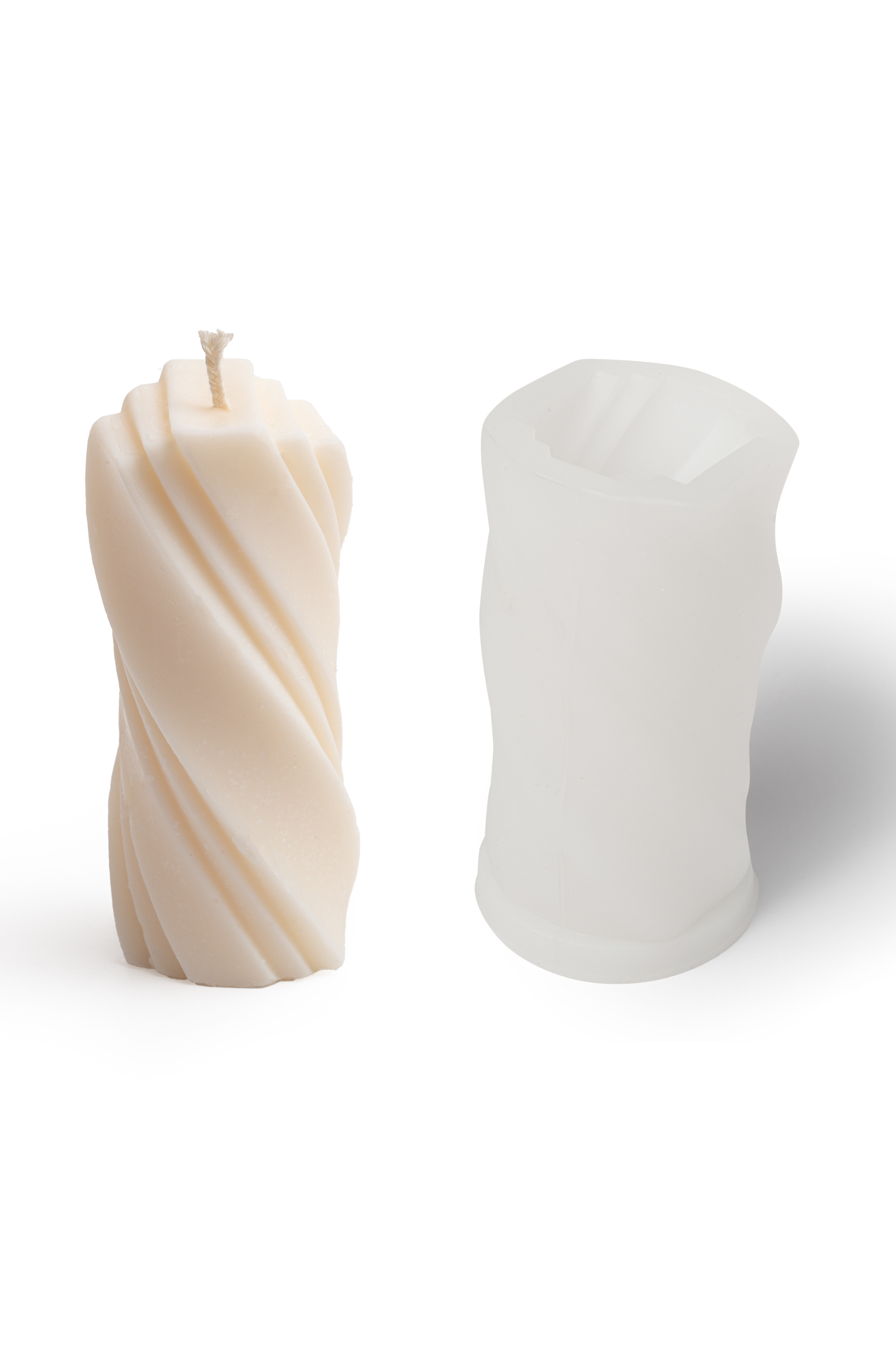 Silikonform für Kerzen - gedrehte Säule