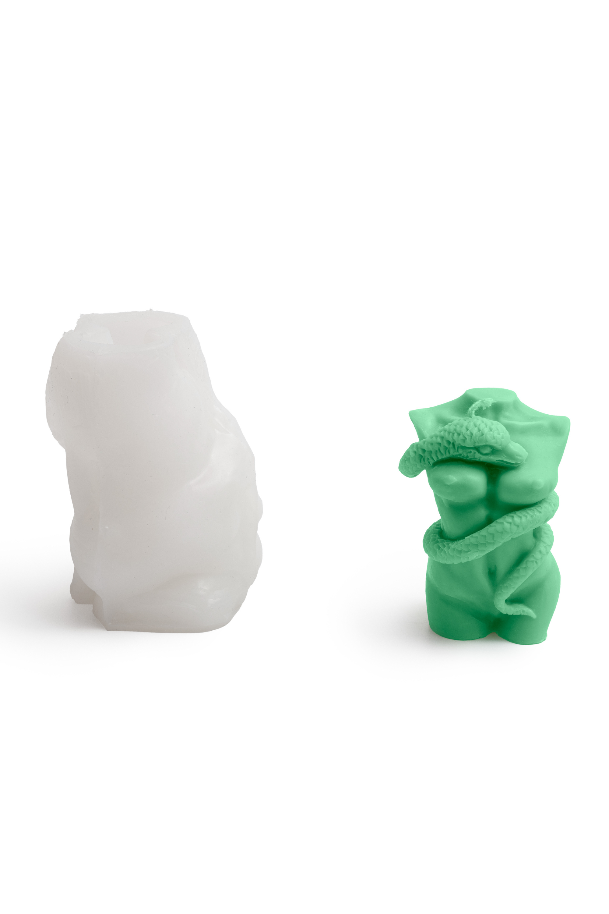 Silicone mold for candles - woman with a snake