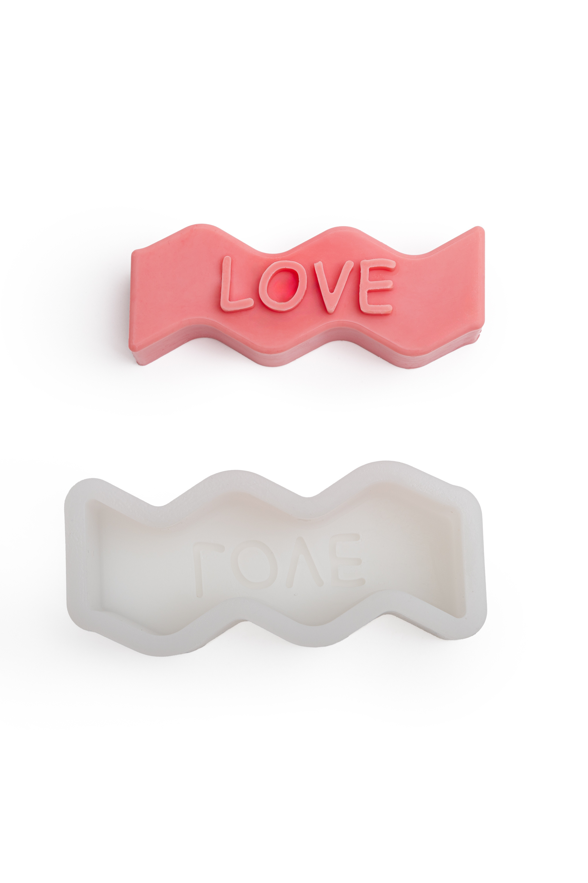 Silikonform für Kerzen - Schriftzug "Love"