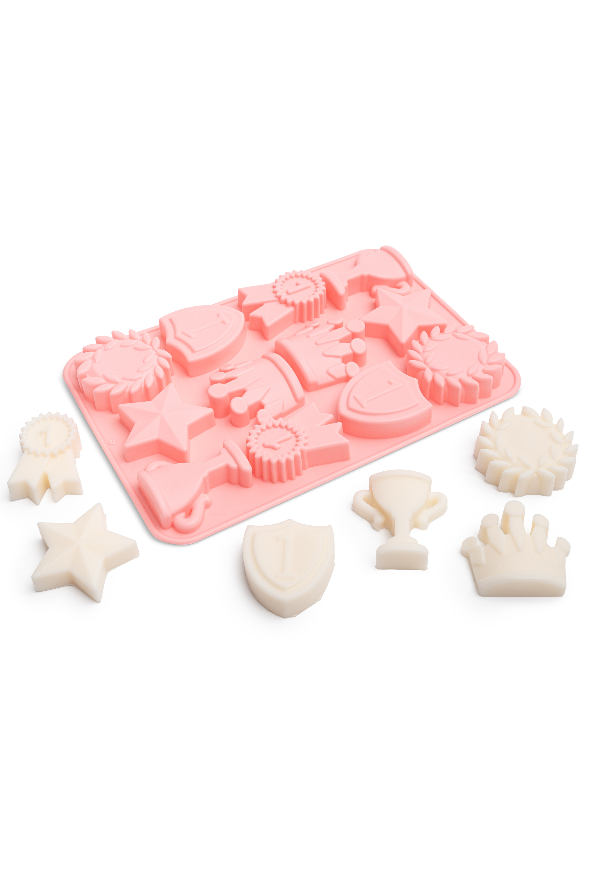 Silikonform für Kerzen – verschiedene Motive – Pokal, Schild