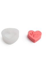 Silicone candle mold - heart with pulse