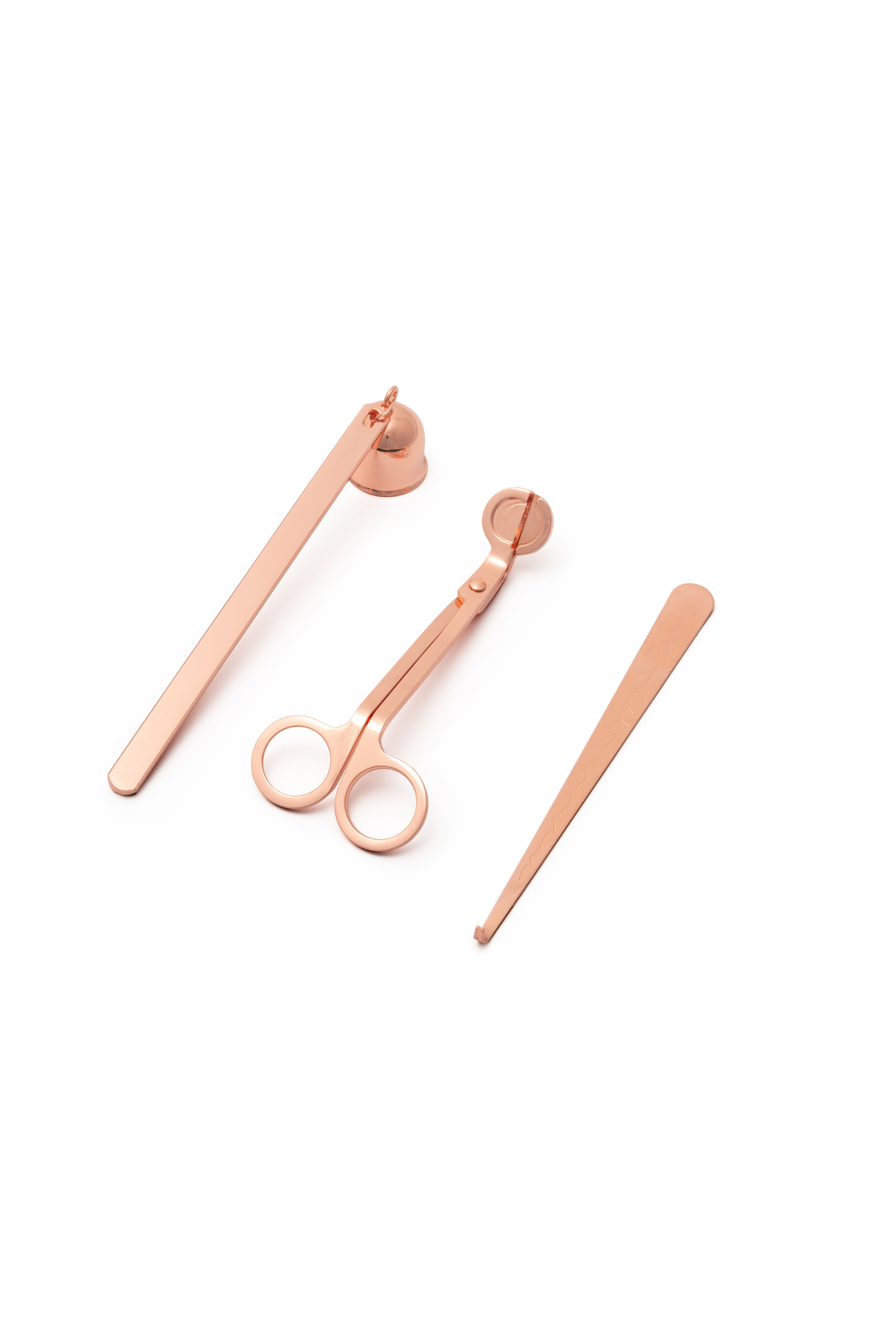 Kerzenzubehör-Set – Schere, Dochtlöscher, Kerzenlöscher