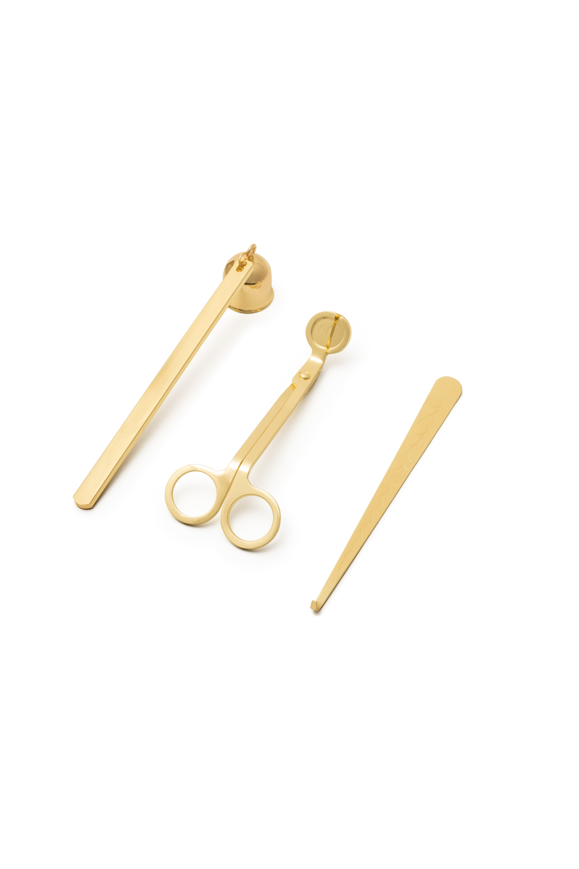 Kerzenzubehör-Set – Schere, Dochtlöscher, Kerzenlöscher