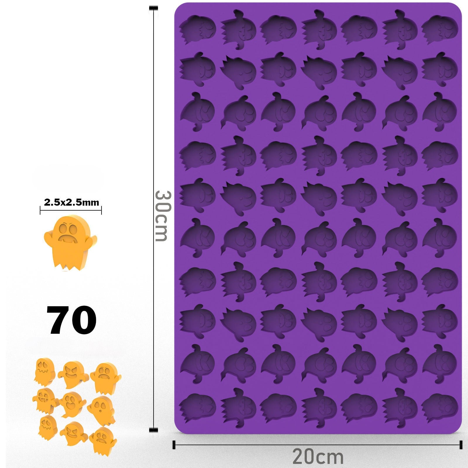 Silicone mold for angel-shaped candles, 30x20 cm