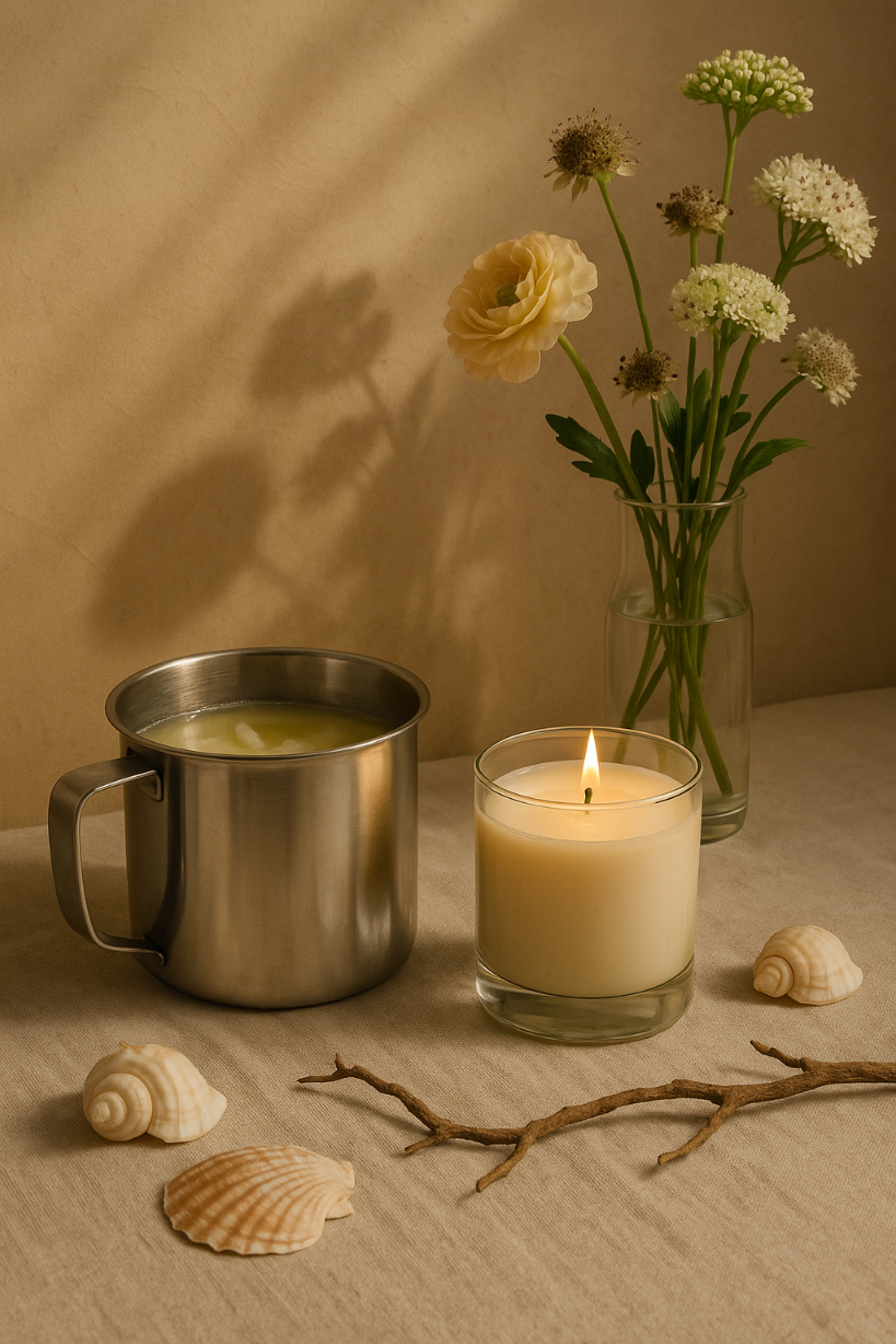 Steel cup, wax melting container, 1l