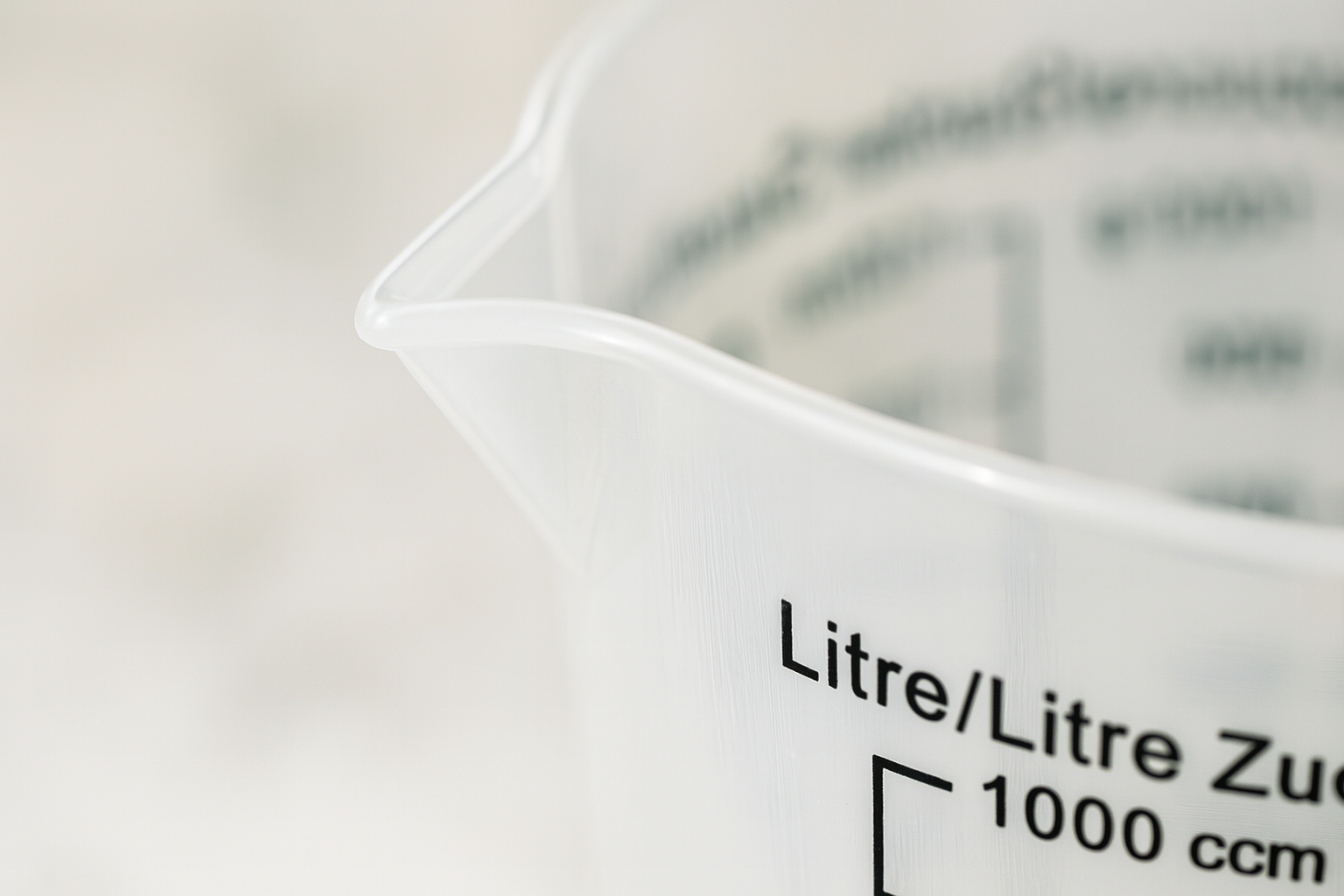 Messbecher für Flüssigkeiten, Plastikmessbecher, 1000 ml