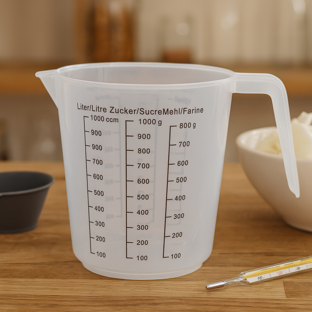 Messbecher für Flüssigkeiten, Plastikmessbecher, 1000 ml