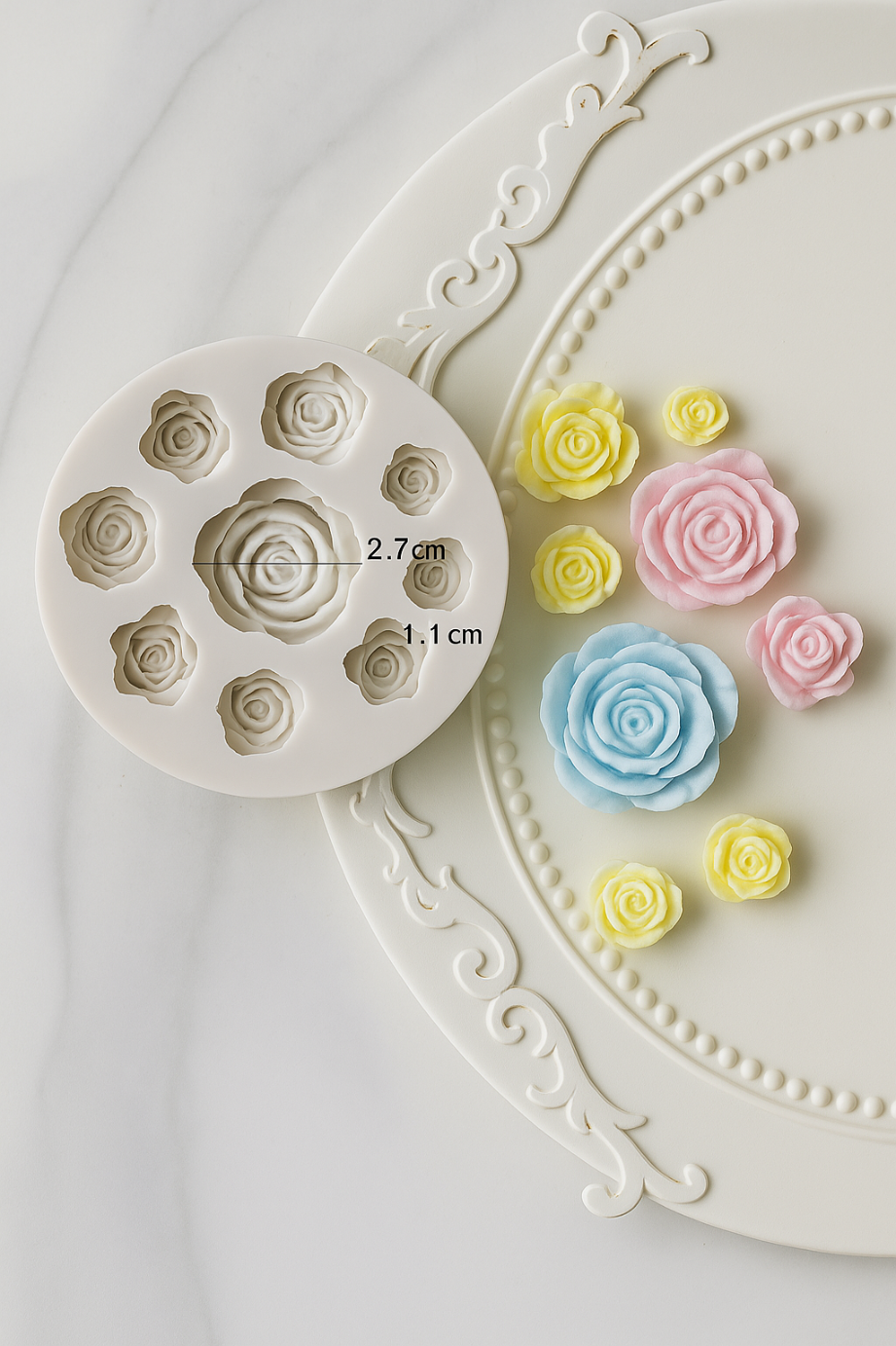 Silikonform für Kerzen - Blumen RS1-538