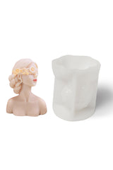 Silikonform für Kerzen – Frau mit verbundenen Augen