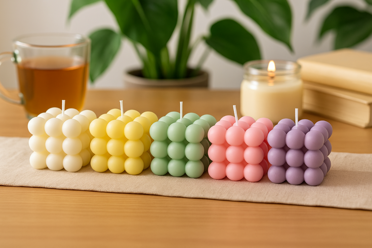 Silikonform für Blasenkerzen, 6 Stück