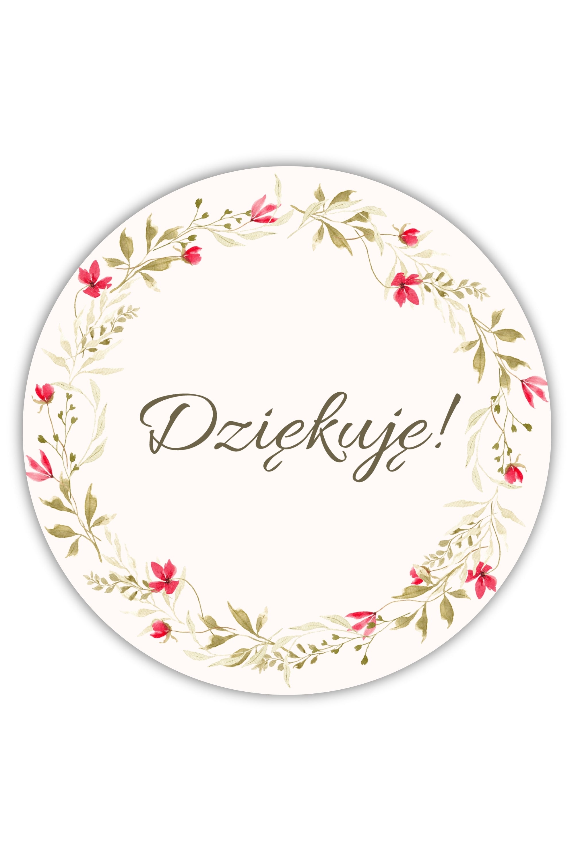Dekorative Kerzenaufkleber 5 cm - Danke