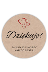 Dekorative Kerzenaufkleber 5 cm - Danke