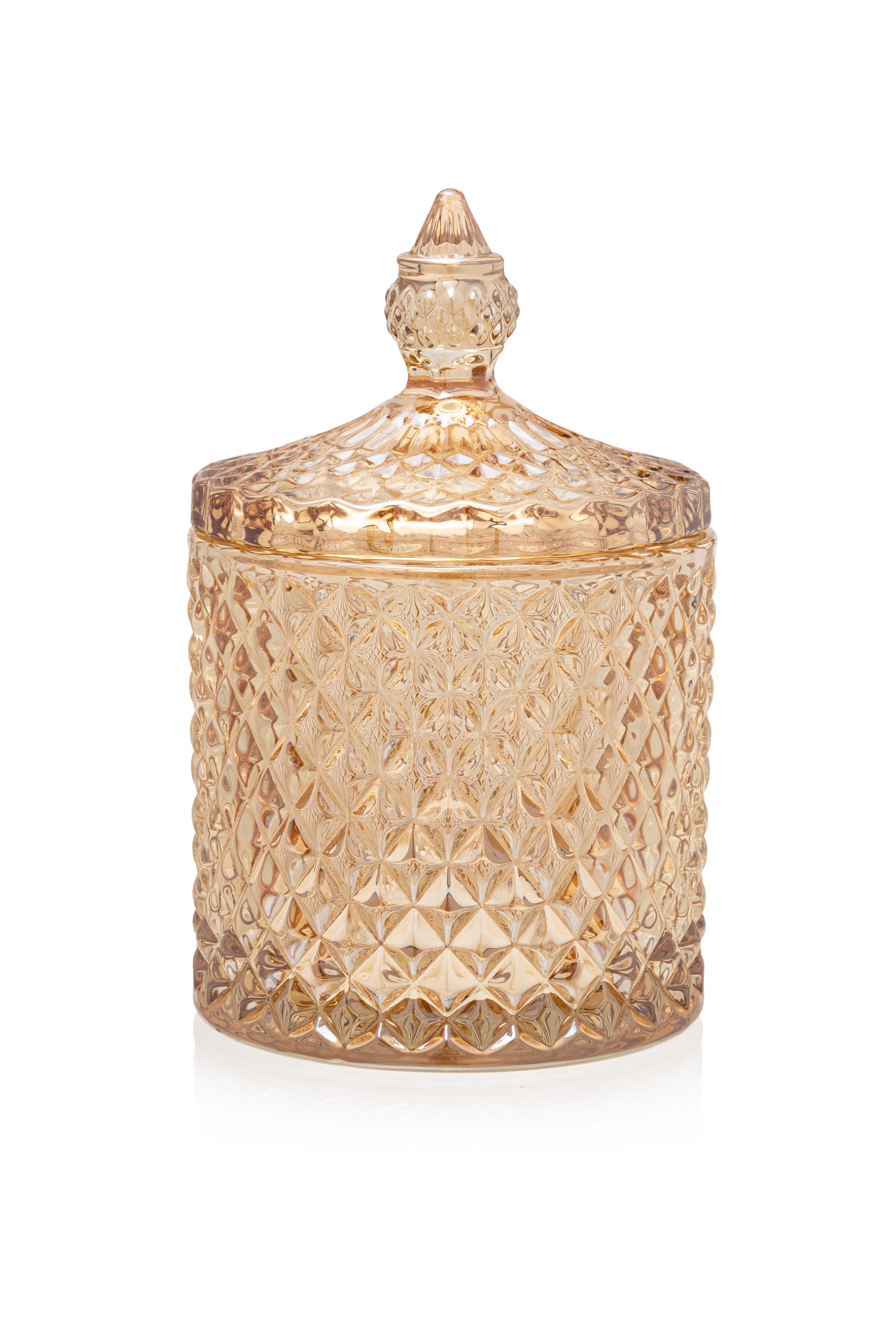 Glasbehälter mit Deckel, Kristallgold, 300 ml