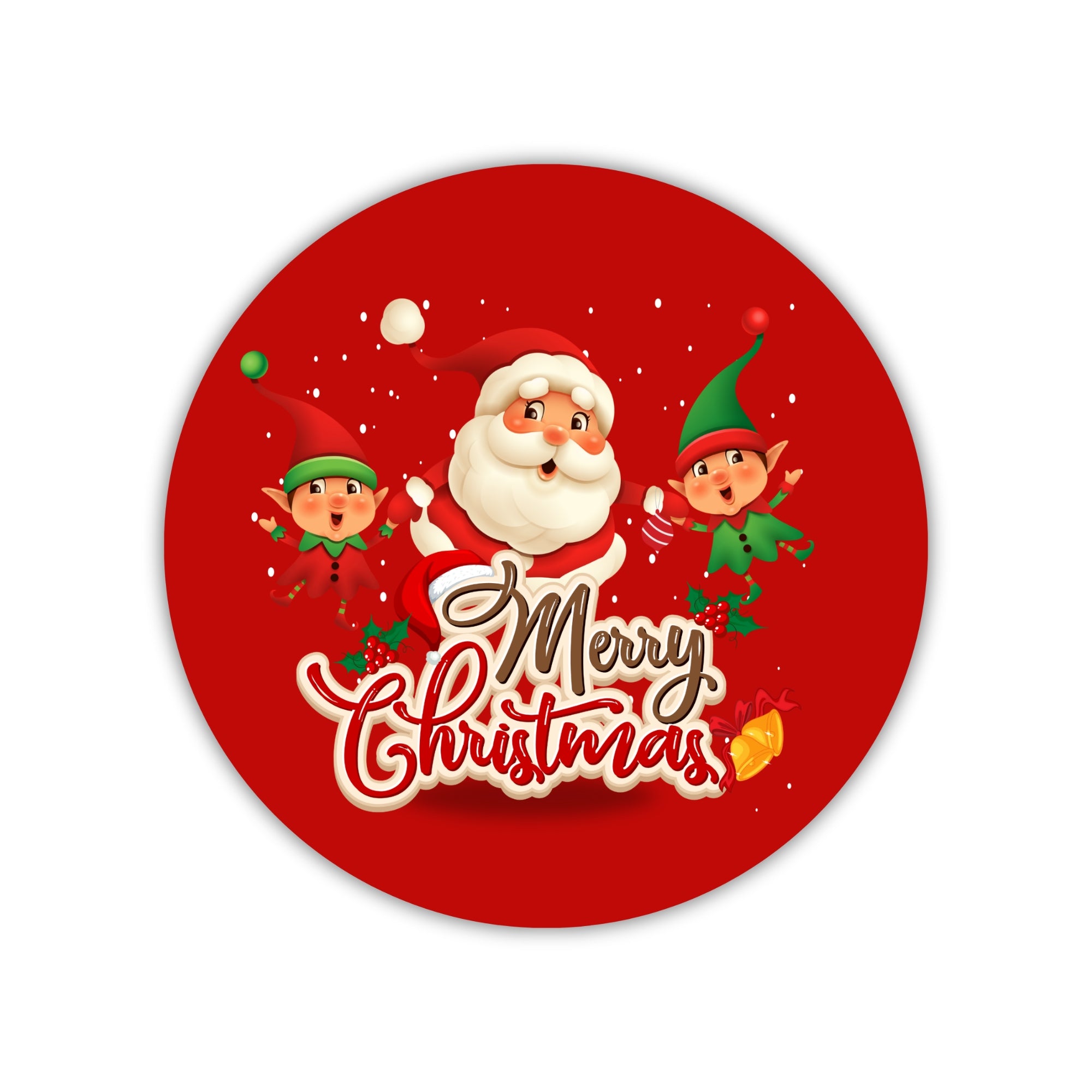 Dekorative Kerzenaufkleber 5 cm - Weihnachtsmotive