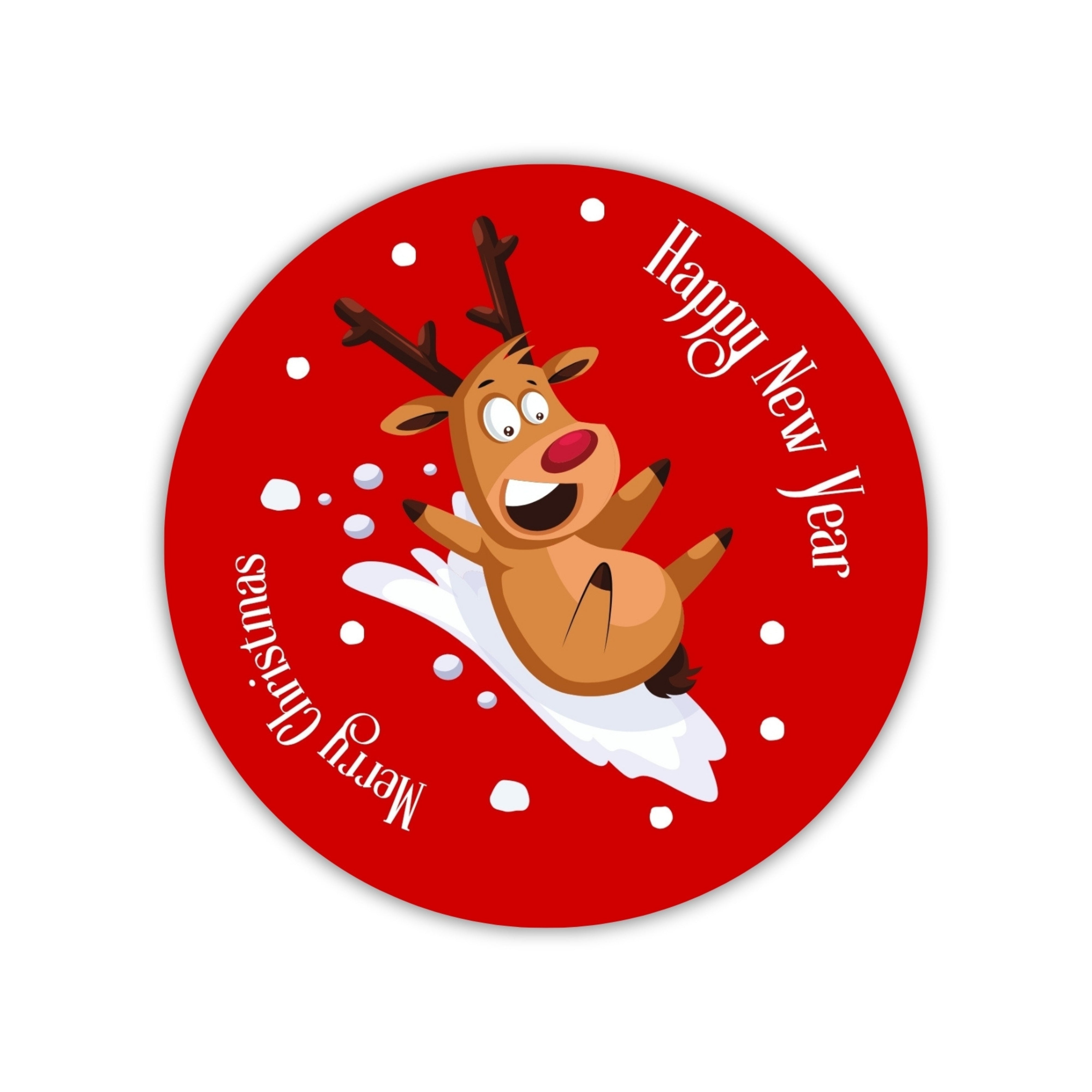 Dekorative Kerzenaufkleber 5 cm - Weihnachtsmotive