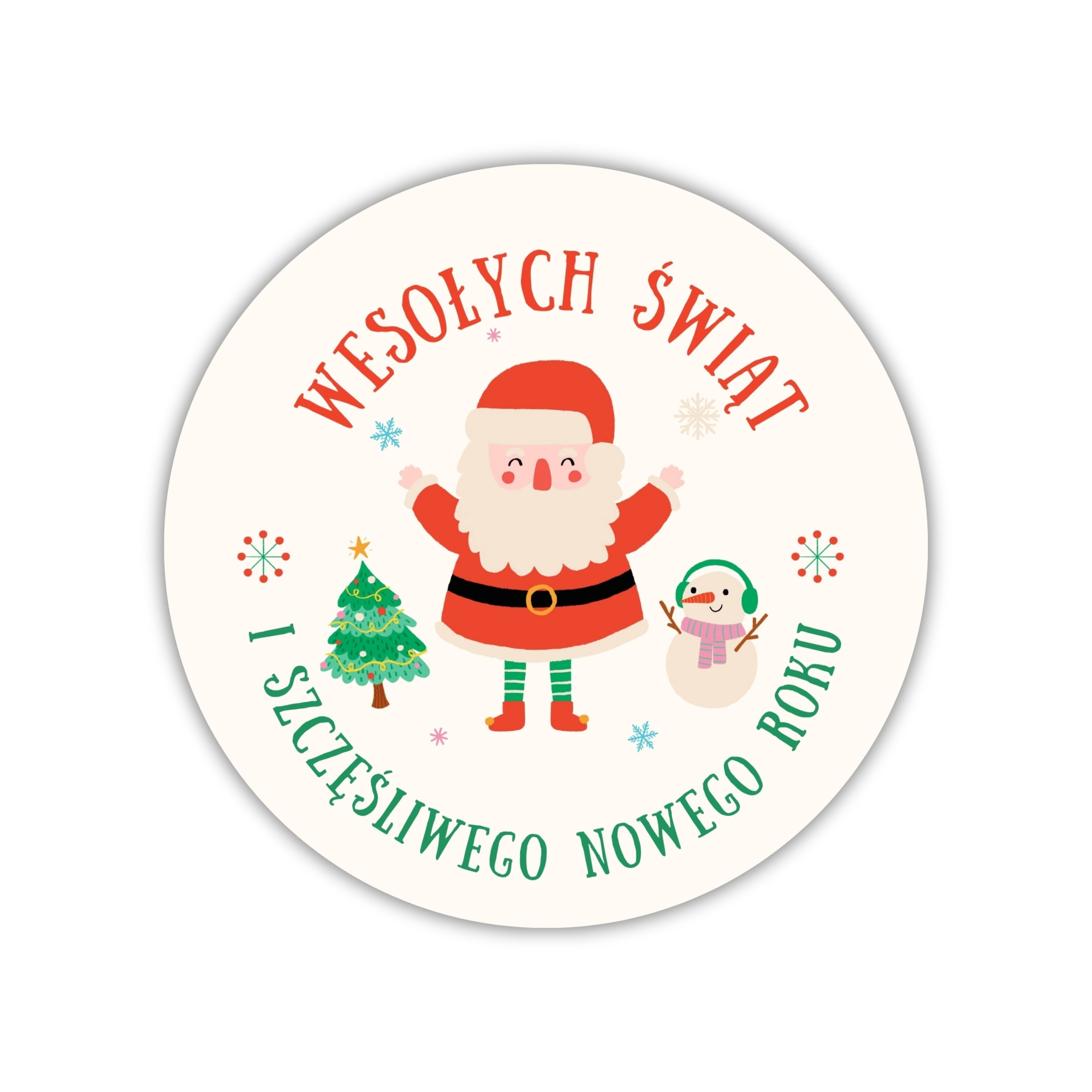 Dekorative Kerzenaufkleber 5 cm - Weihnachtsmotive