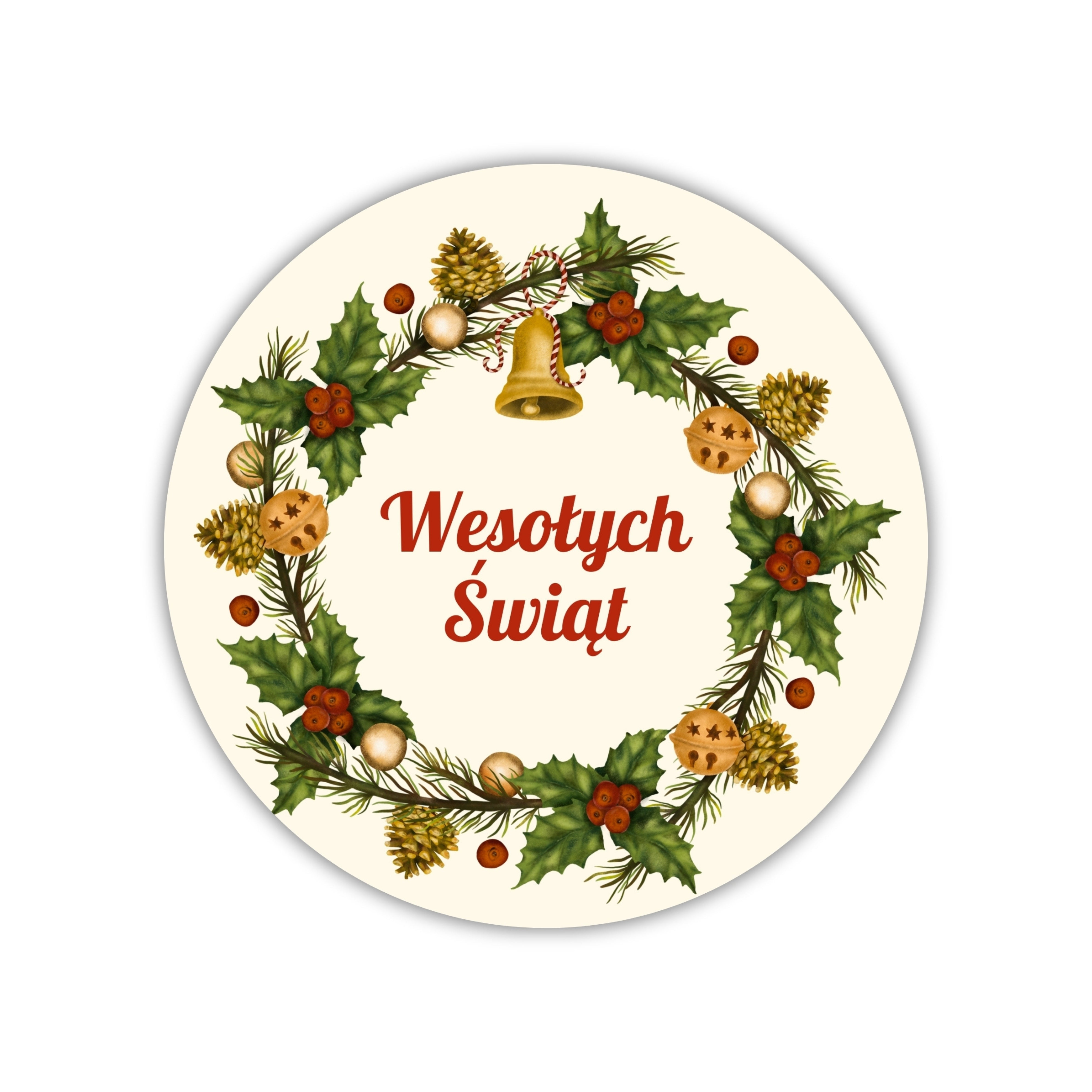 Dekorative Kerzenaufkleber 5 cm - Weihnachtsmotive
