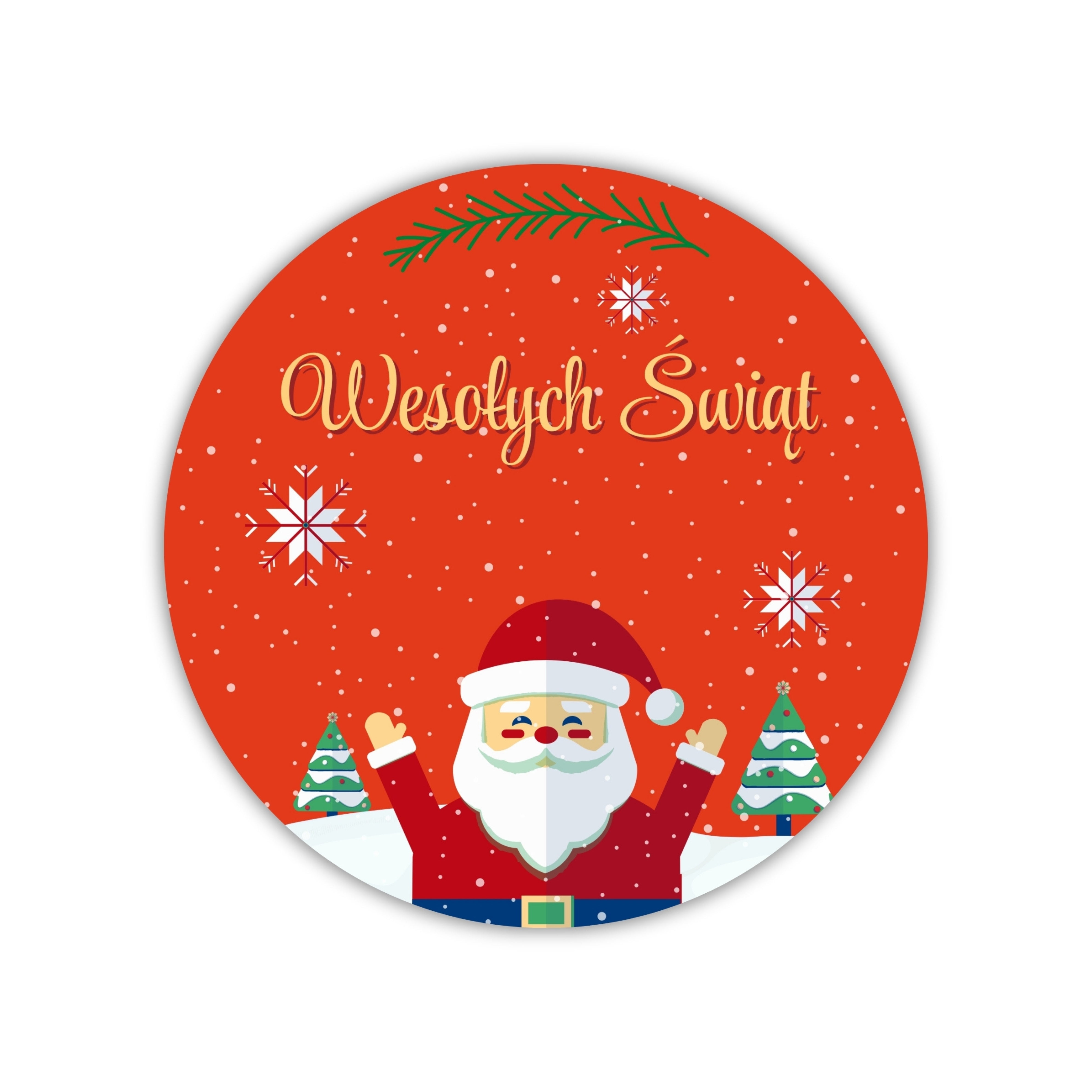 Dekorative Kerzenaufkleber 5 cm - Weihnachtsmotive