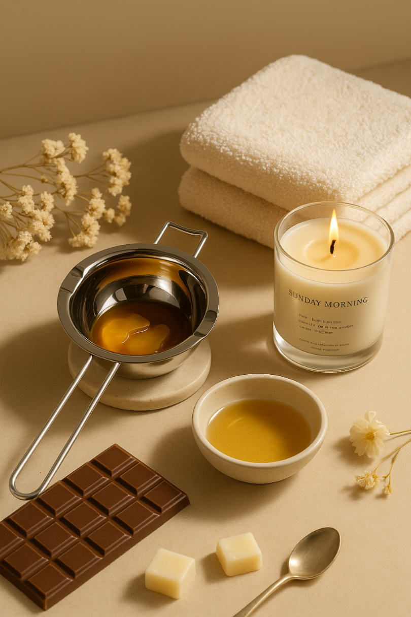 Metal chocolate wax melting pot 400ml