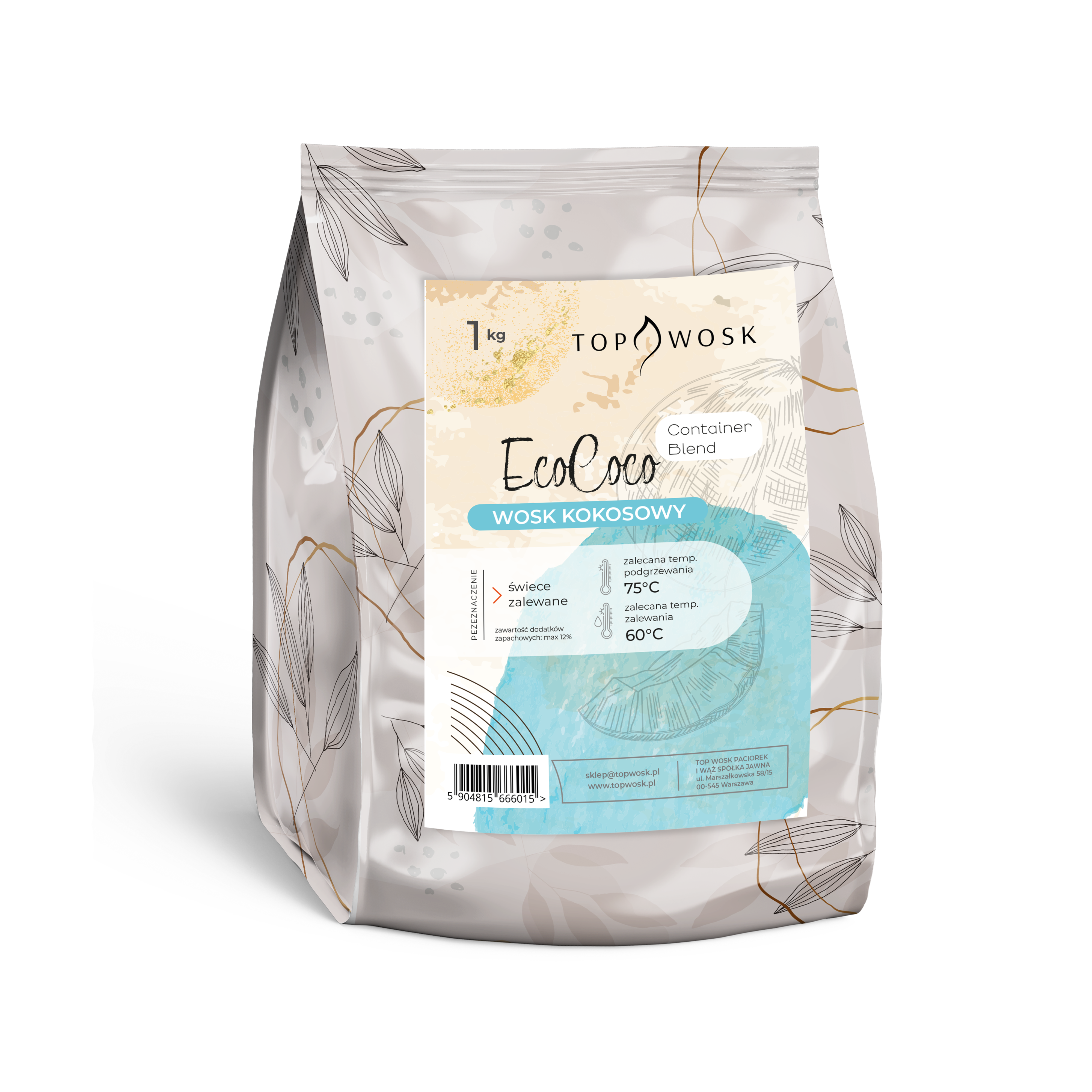 EcoCoco ContainerBlend Kokoswachs - für Gießkerzen