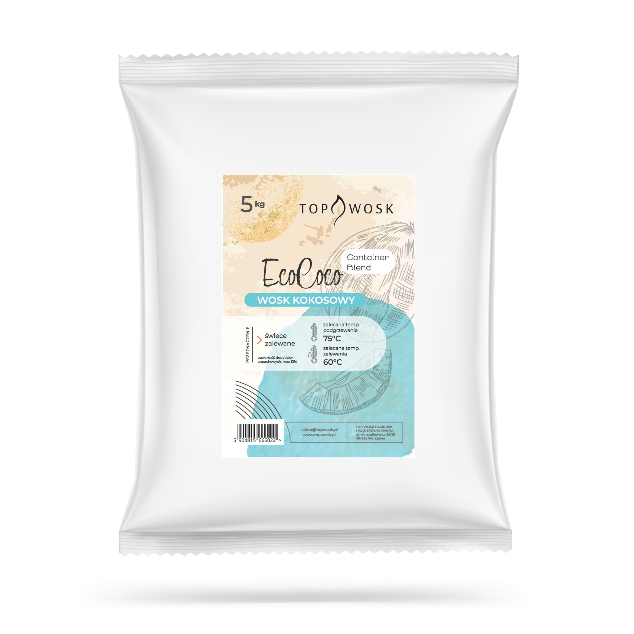 EcoCoco ContainerBlend Kokoswachs - für Gießkerzen