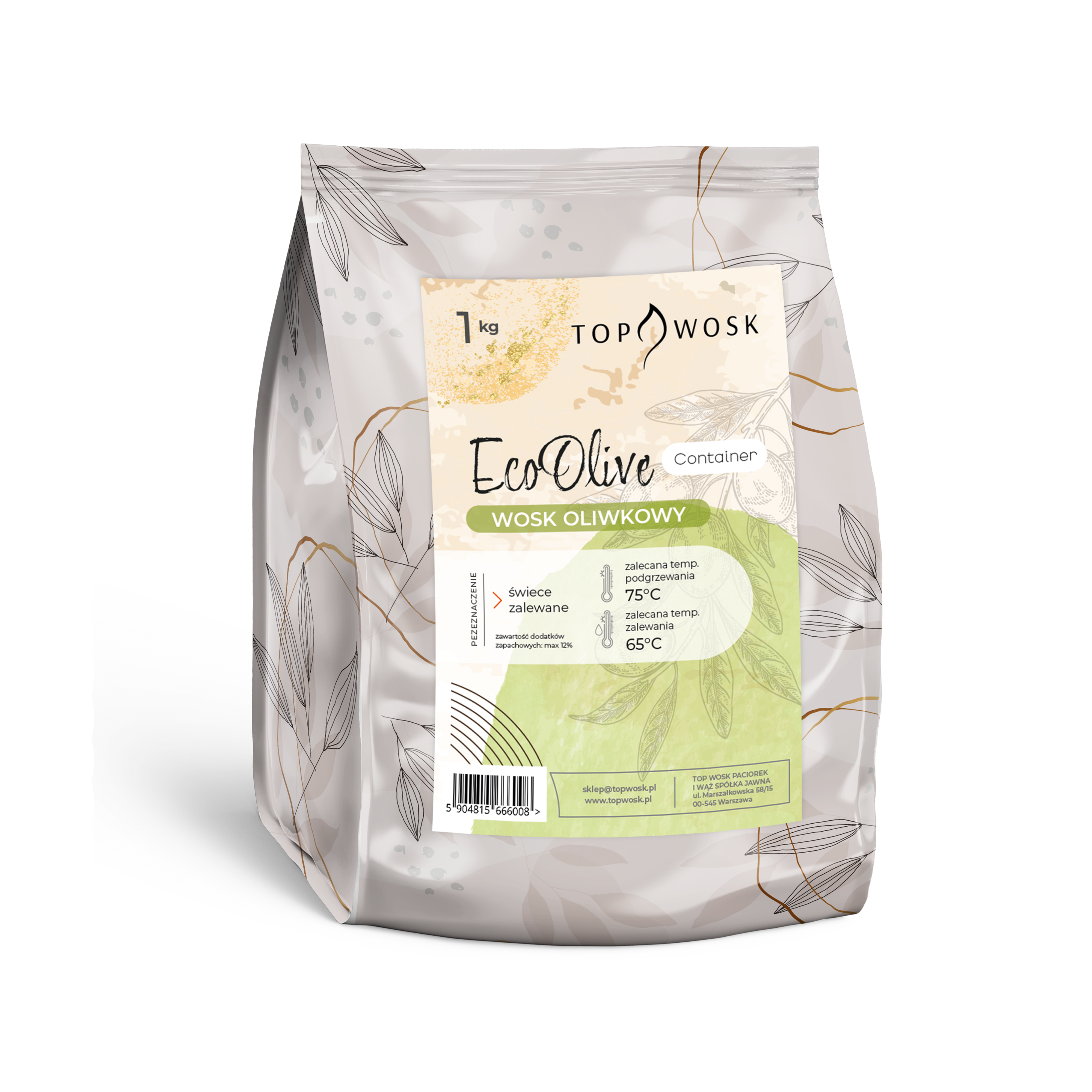 EcoOlive ContainerBlend Olivenwachs - Gießkerzen