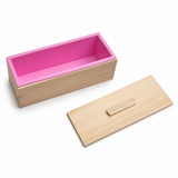Silicone soap mold set with wooden box