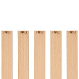 Knoty do świec drewniane z grawerem -"I love you" 20x1 mm