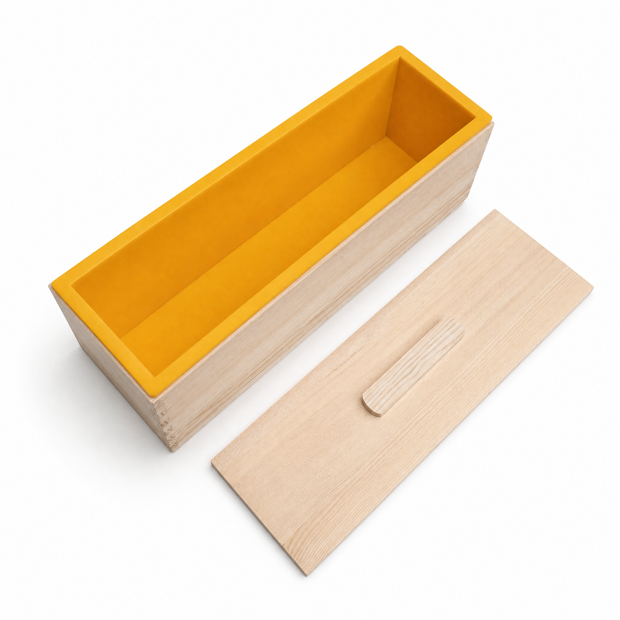 Silikonform für Seife im Set mit Holzbox