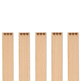 Knoty do świec drewniane z grawerem - "Serca" 20x1 mm