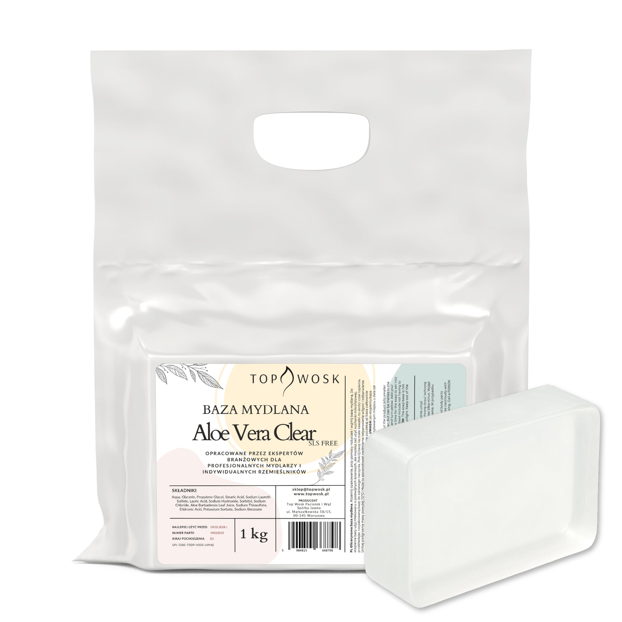 Baza mydlana Aloe Vera Clear 1kg