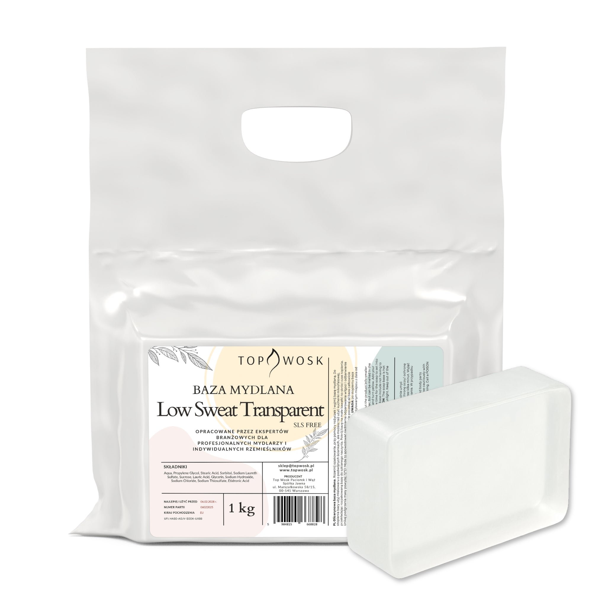 Baza mydlana Low Sweat Transparent 1kg