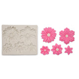 Forma silikonowa do świec - Zestaw 5 kwiatów