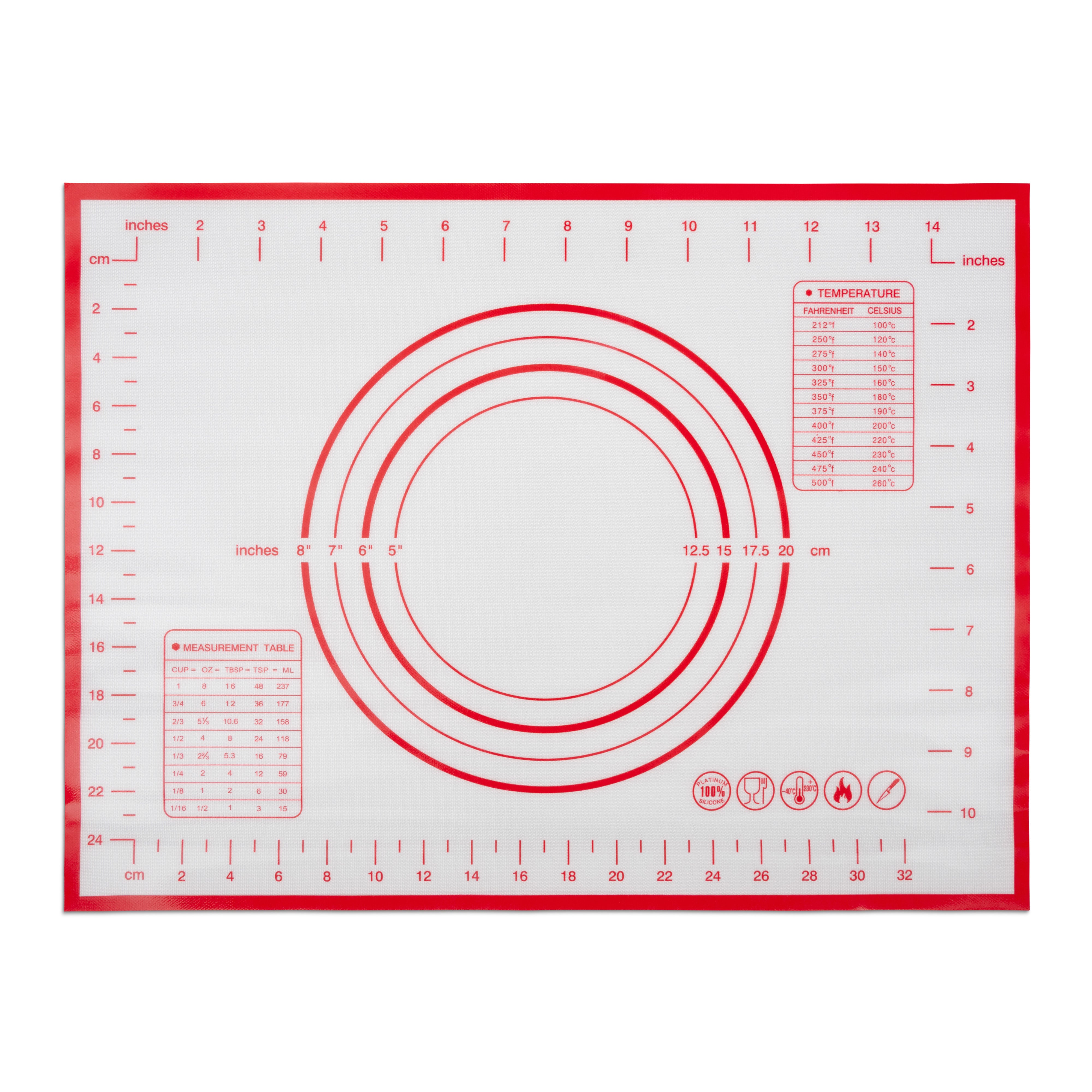 Mata silikonowa z podziałką