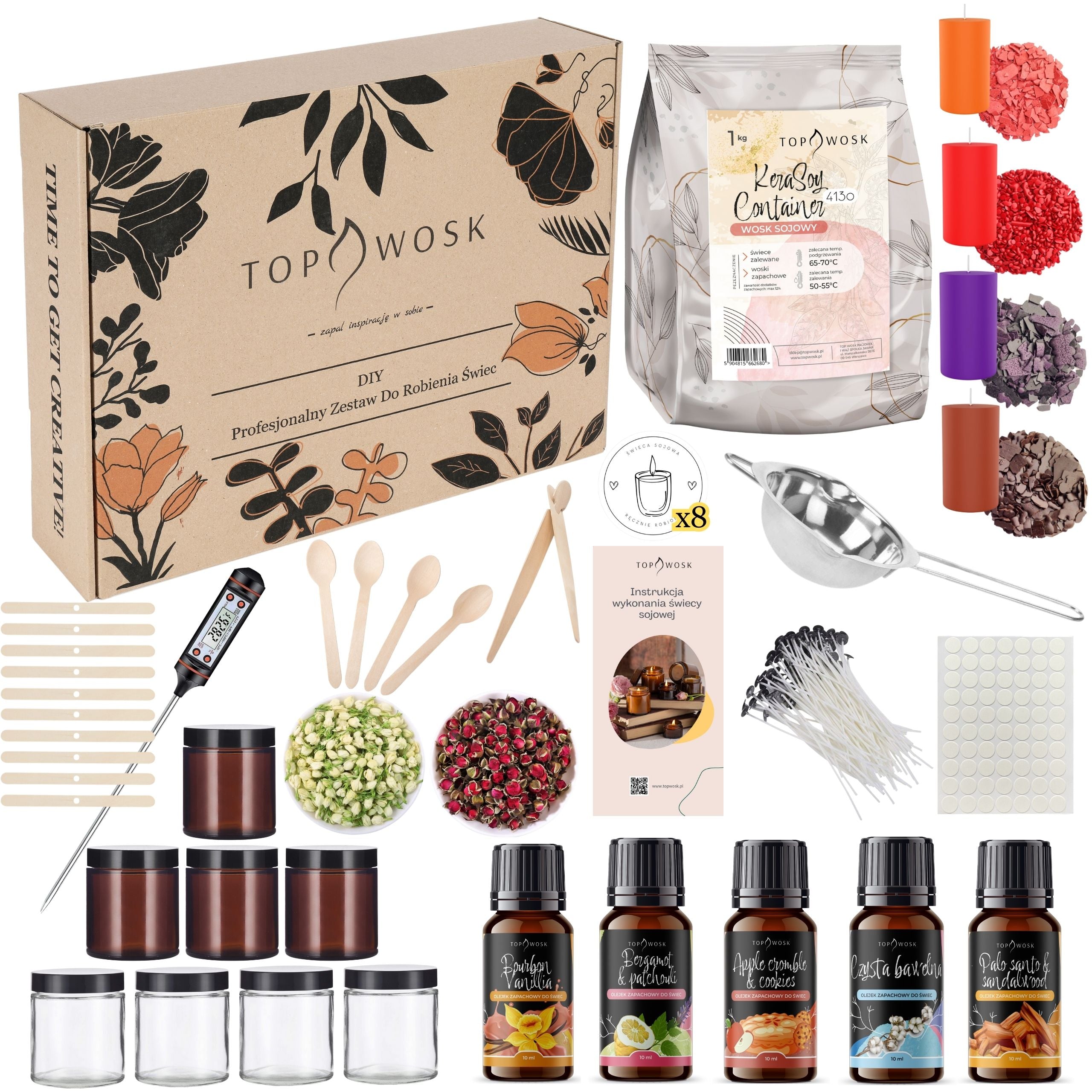 GROSSES Set zur Herstellung von PREMIUM Sojawachskerzen