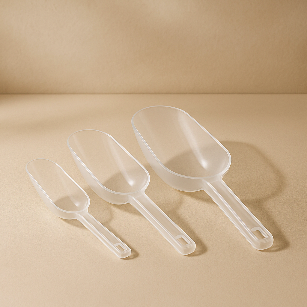 Zestaw plastikowych łopatek do nabierania wosku