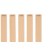 Knoty do świec drewniane z grawerem - "LOVE" 20x1 mm