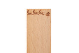Knoty do świec drewniane z grawerem "Sanie Świętego Mikołaja" - 80x15x1 mm