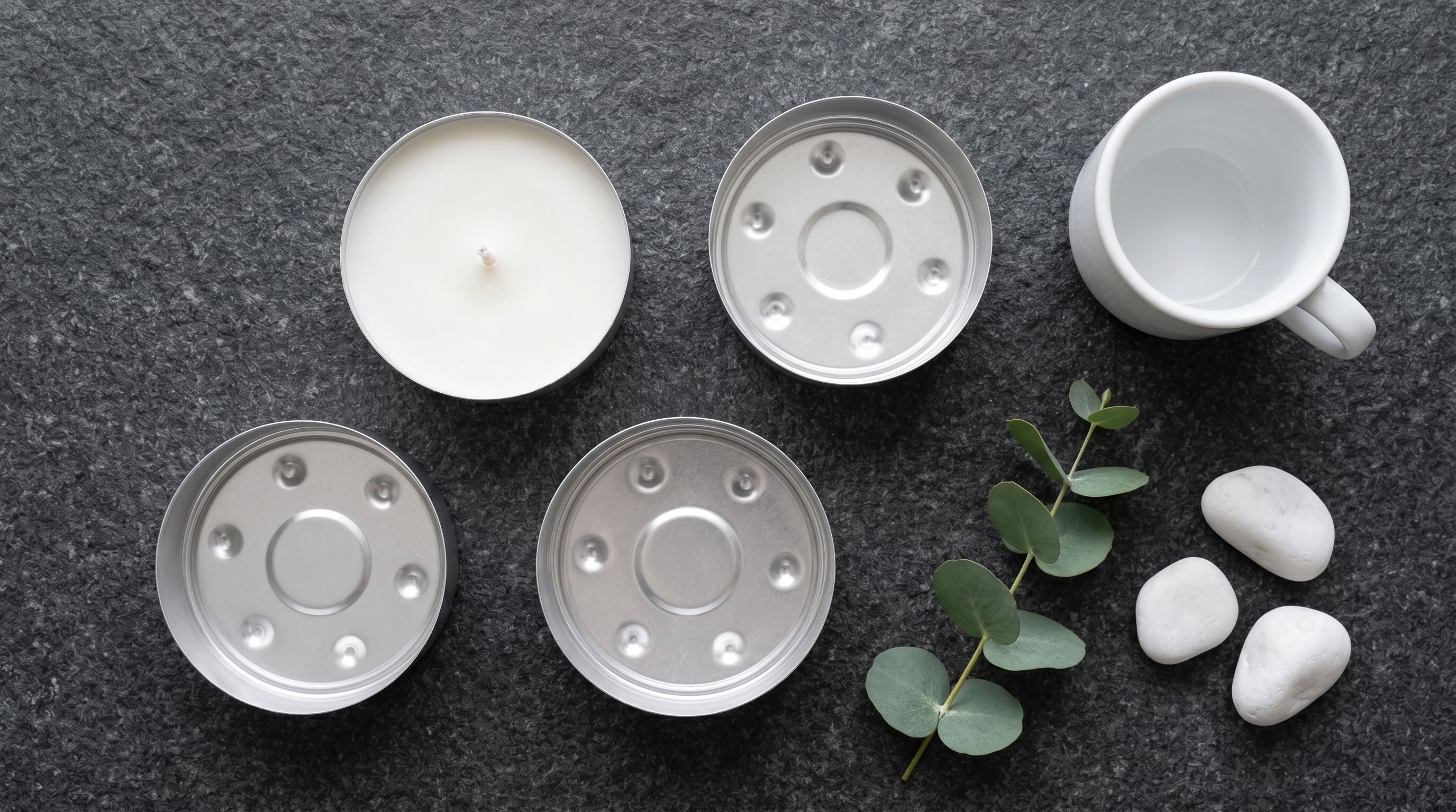 Blaszki tealight do świec podgrzewaczy - maxi 57 x 21 mm