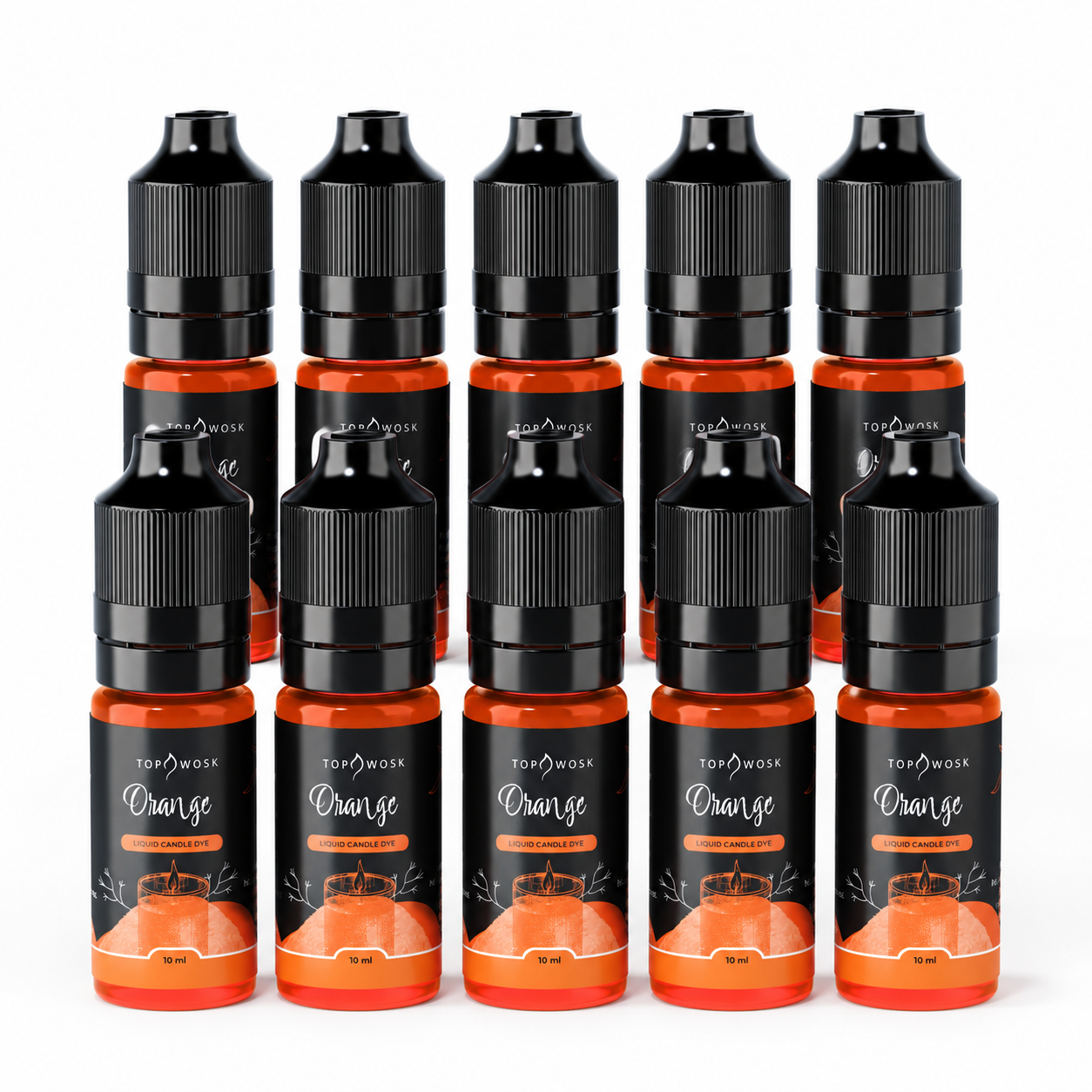 Płynny barwnik do świec TopDyes, multipack 10 x 10 ml 7 kolorów do wyboru (końcówka partii)