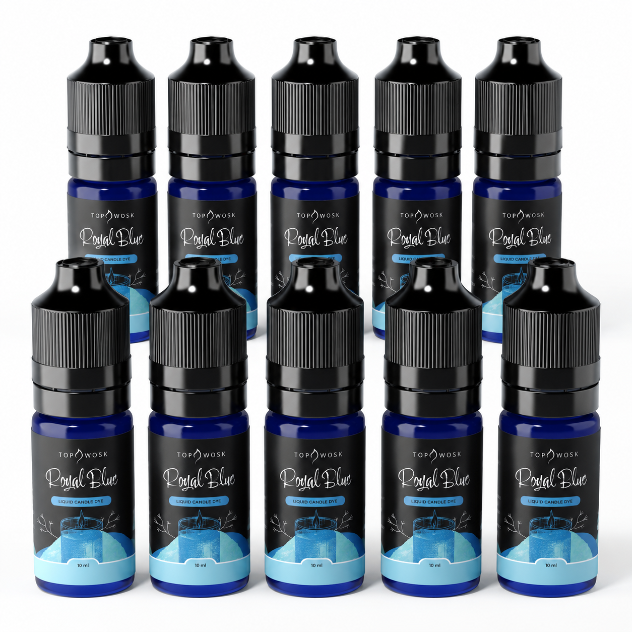 Płynny barwnik do świec TopDyes, multipack 10 x 10 ml 7 kolorów do wyboru (końcówka partii)